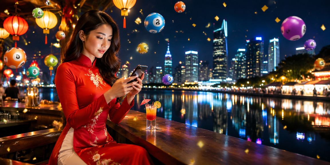 Hà Nội với áo dài và xổ số minh họa nhóm game dự đoán cho người Việt