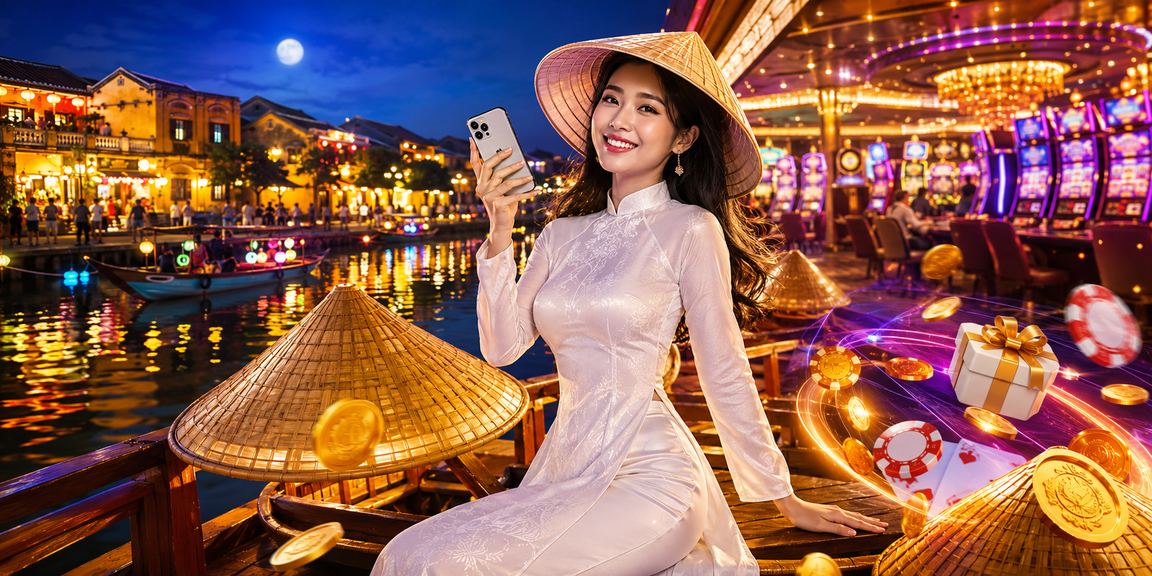 Người dùng mở h2k trên điện thoại tại Hội An với giao diện casino di động