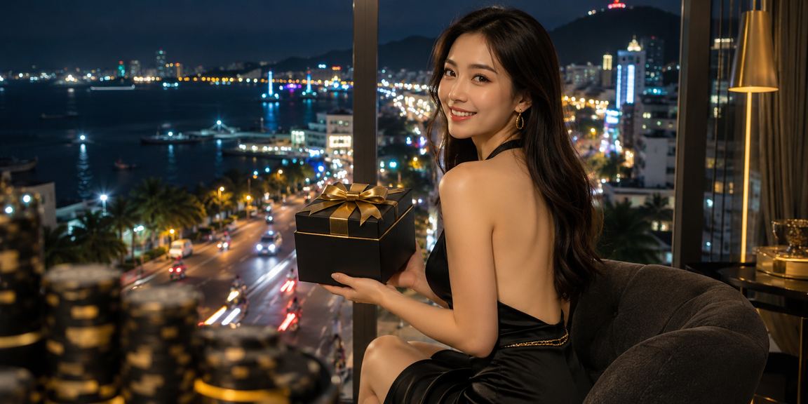 Ánh neon Vũng Tàu gợi bối cảnh xem cược thể thao buổi tối trên điện thoại